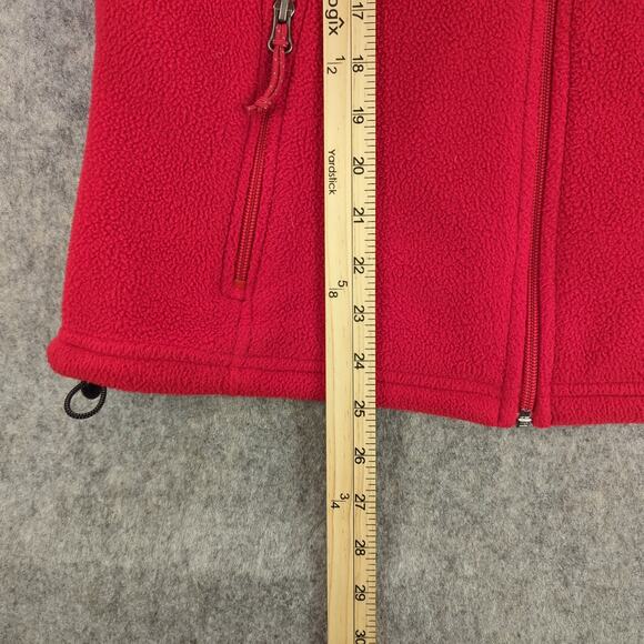 LL Bean Jacket Womens Small Red Full Zip Polartec Fleece Outdoor Pockets Hiking - Picture 5 of 9